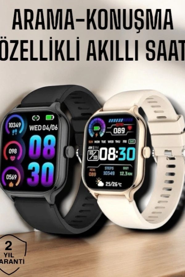 Suya Dayanıklı Bluetooth Akıllı Saat GPS, Adımsayar, Nabız & Sağlık Takibi
