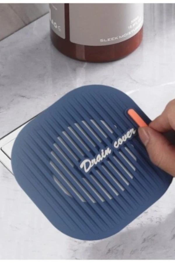 Süzgeçli Lavabo Gider Koruyucu Mat Gri