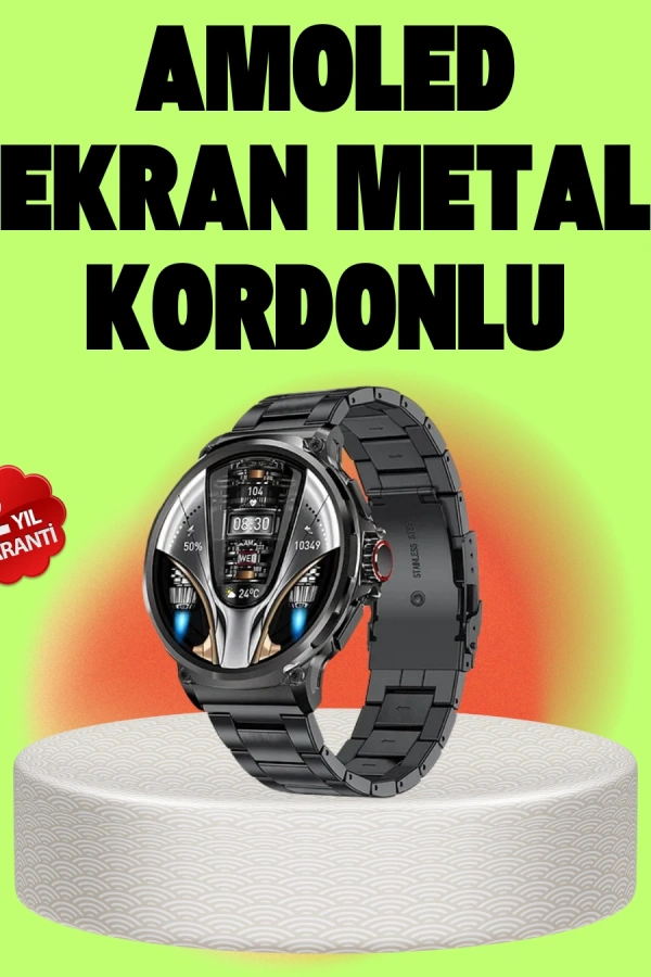 SW80 Akıllı Saat 1.93″ Ultra HD Ekran 700 mAh Batarya 3 Kordon