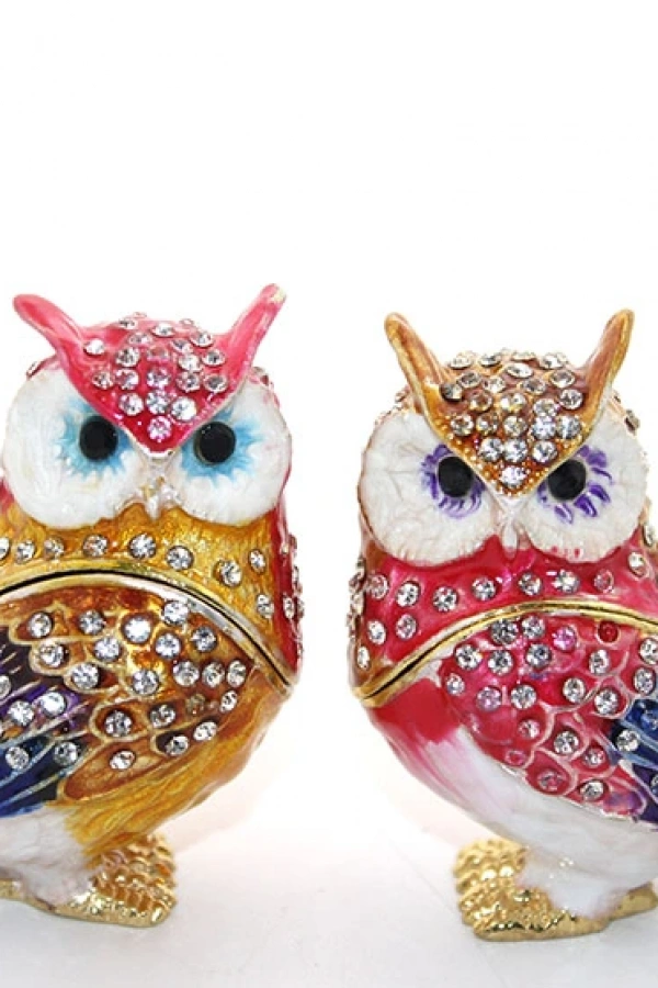 Swarovski Taşlı 2li Baykuş Seti