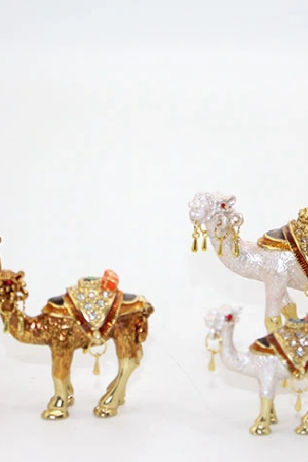 Swarovski Taşlı 3lü Deve Figürü Model 3