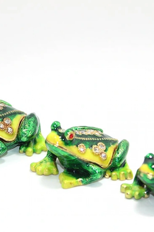 Swarovski Taşlı 3lü Kurbağa Seti