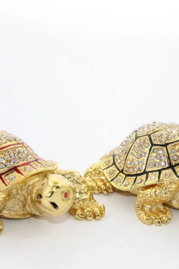 Swarovski Taşlı Kaplumbağa Figürü Model 1