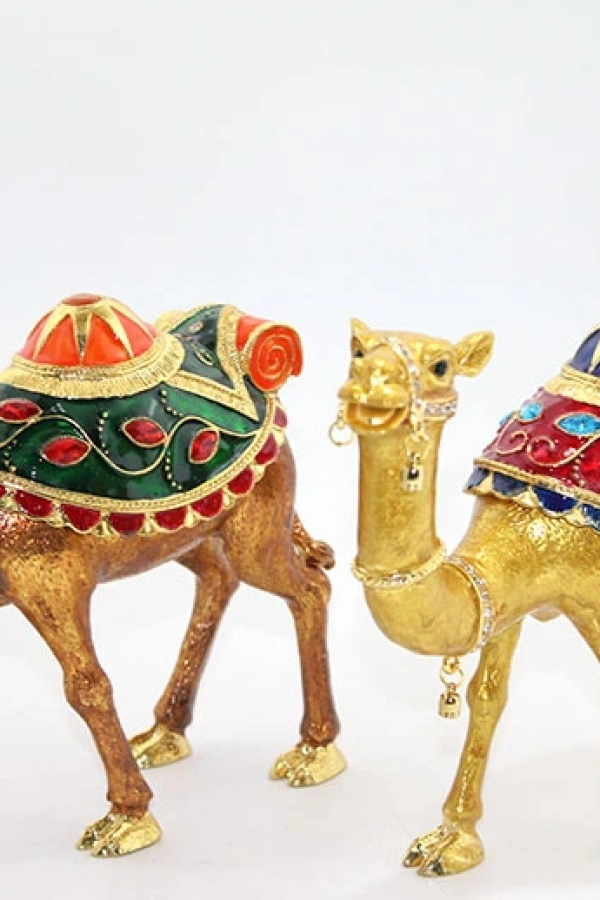 Swarovski Taşlı Tekli Deve Figürü Model 10