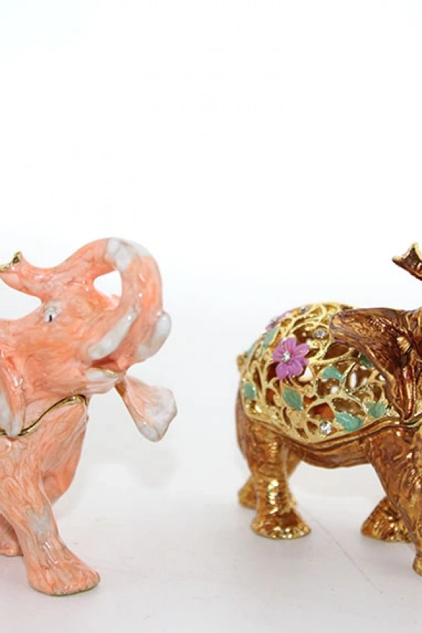 Swarovski Taşlı Tekli Fil Figürü Model 1