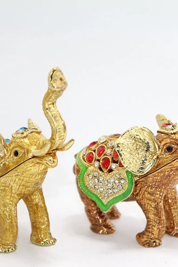 Swarovski Taşlı Tekli Fil Figürü Model 2