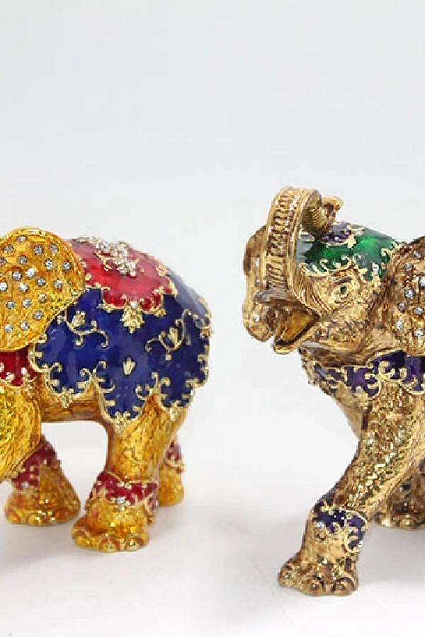 Swarovski Taşlı Tekli Fil Figürü Model 3