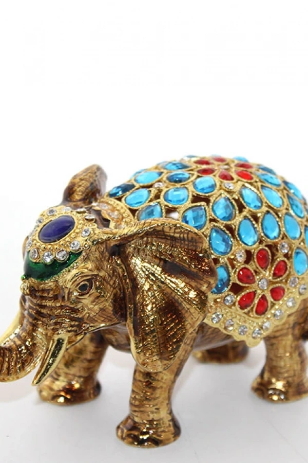 Swarovski Taşlı Tekli Fil Figürü Model 4