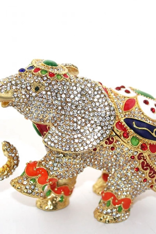 Swarovski Taşlı Tekli Fil Figürü Model 6