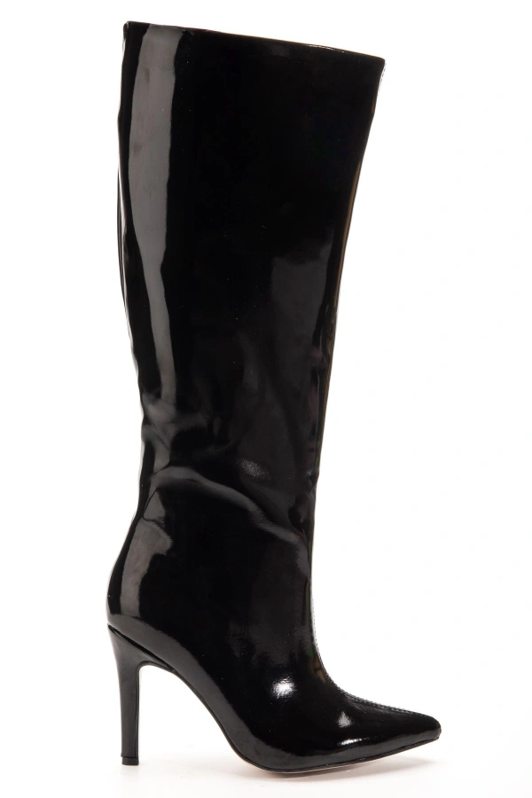 SYT-2004 Siyah Rugan Günlük Bayan Çizme