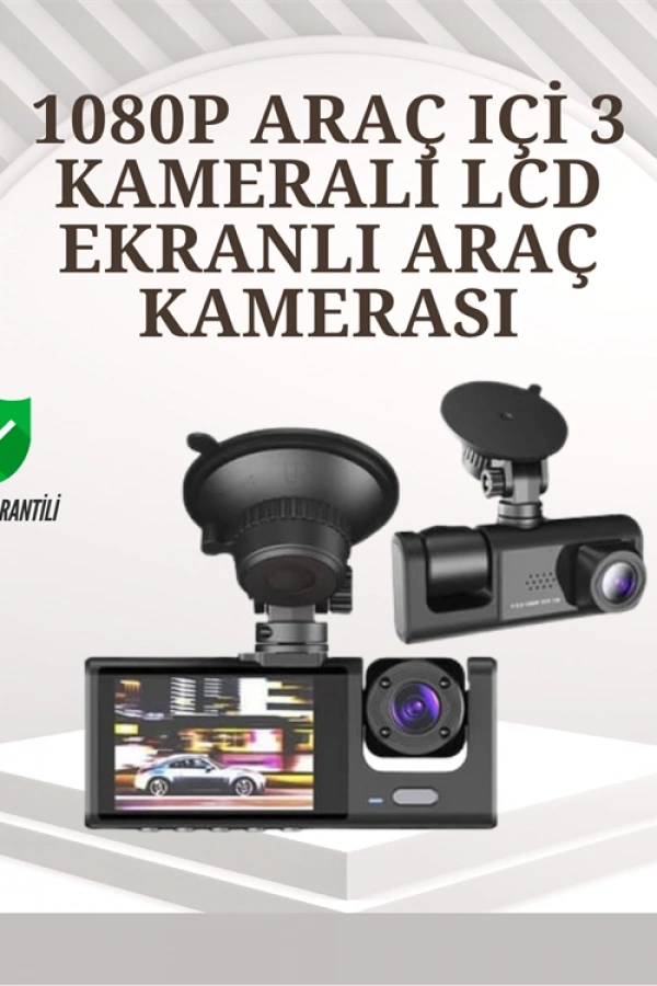TA-01 1080P Ön 720P Arka ve İç Kamera Sistemli DVR