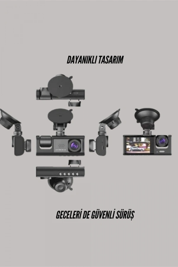 TA-01 2.0 İnç Ekranlı 3 Kanallı Araç Kamerası