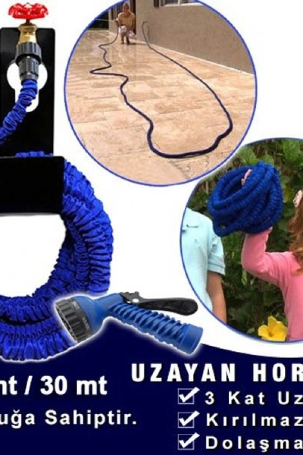 Tabancalı Uzayan Hortum 30 Metre