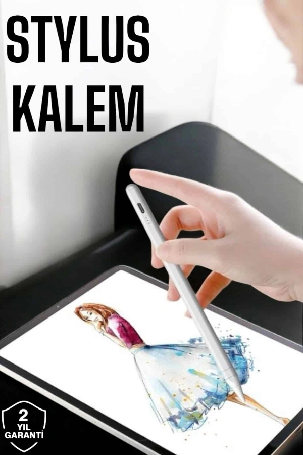 Tablet Kalemi Stylus Pen Dokunmatik Kalem Android Ve İOS Uyumlu Şarjlı