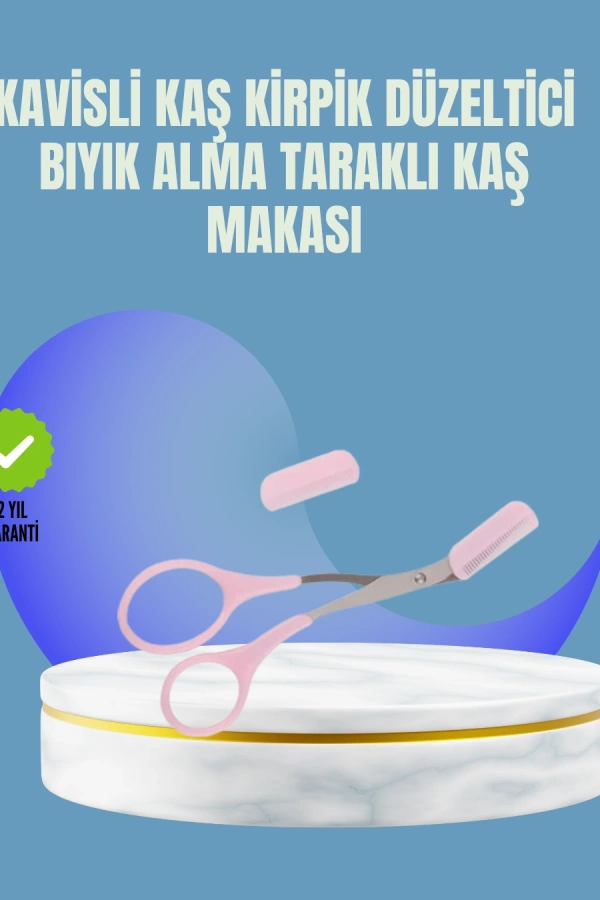 Tarak ve Fırça Başlıklı Kaş Şekillendirme Makası