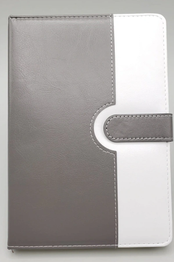 Tarihsiz Ajanda Defter Beyaz Gri Renk