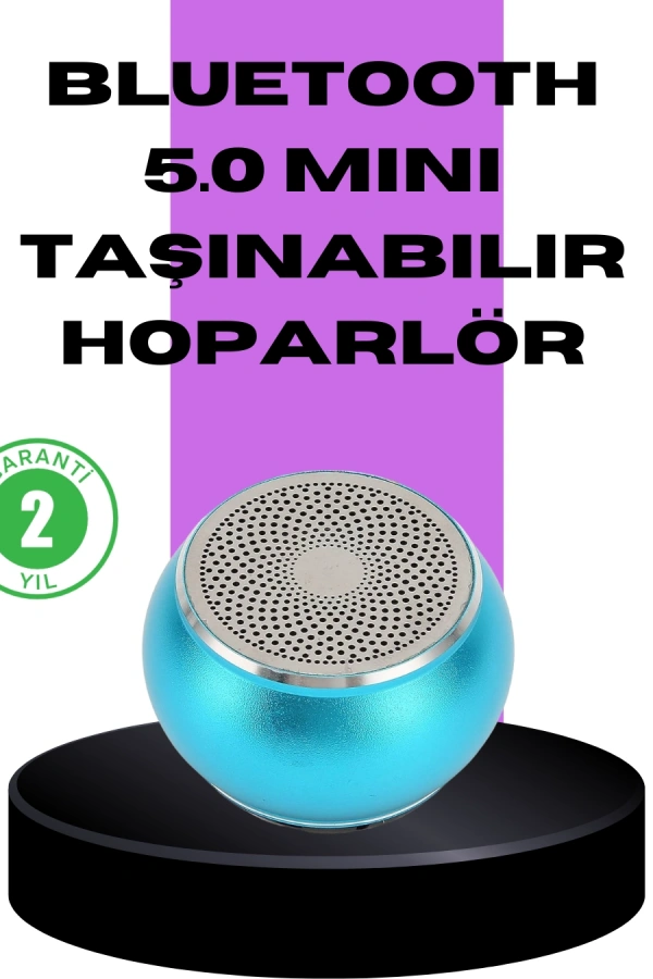 Taşınabilir Mini Bluetooth Hoparlör 9m Menzil Dahili Mikrofon