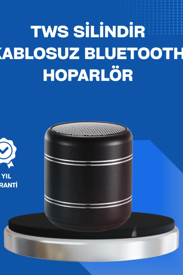 Taşınabilir Silindir Tasarım Bluetooth 5.0 Hoparlör Yüksek Bas Performanslı