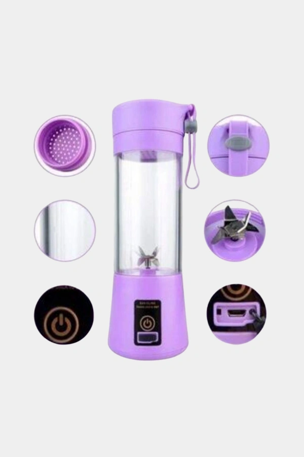 Taşınabilir USB Şarjlı Mini Smoothie Blender 380ml Çelik Bıçaklı Portatif