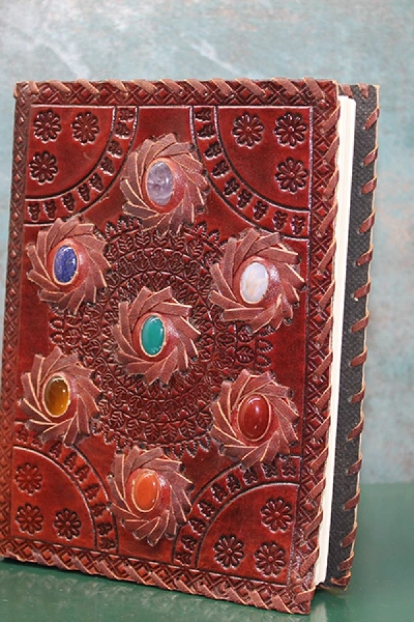 Taşlı Deri Defter Model 10