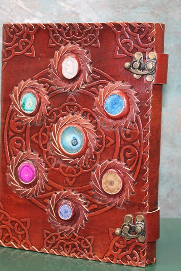 Taşlı Deri Defter Model 12