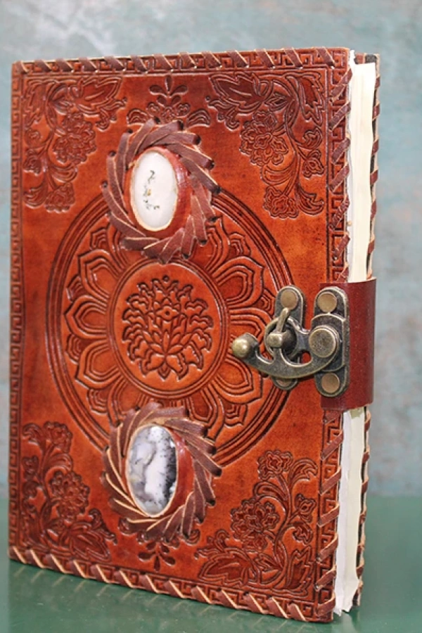 Taşlı Deri Defter Model 9