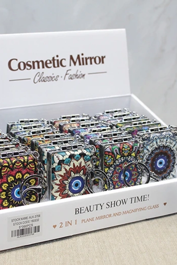 Taşlı El Aynası Anahtarlık Model 1