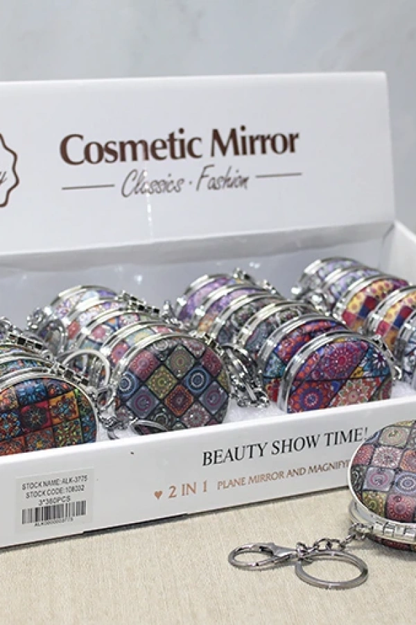 Taşlı El Aynası Anahtarlık Model 10