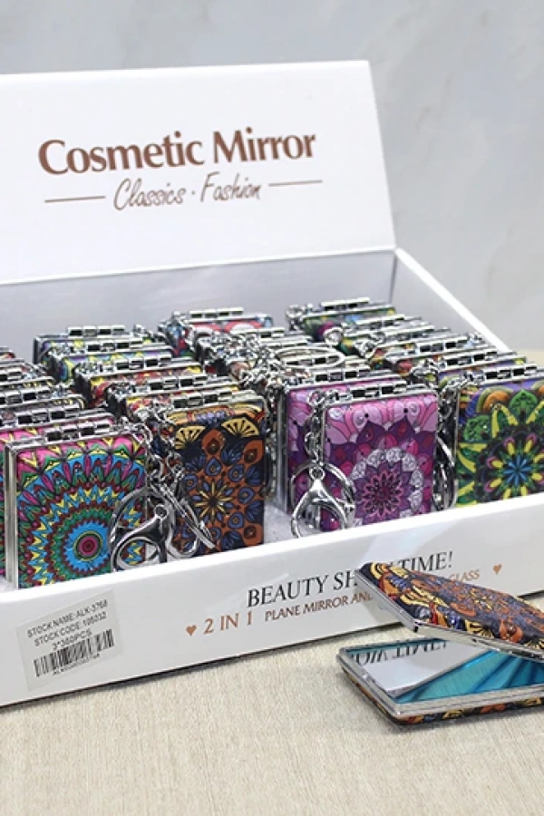 Taşlı El Aynası Anahtarlık Model 3