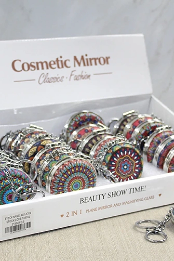 Taşlı El Aynası Anahtarlık Model 4