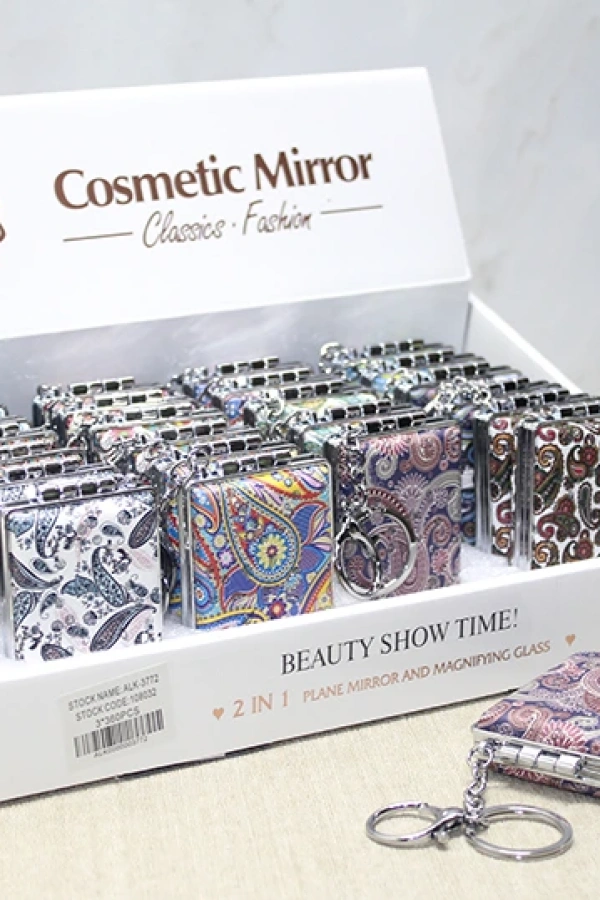 Taşlı El Aynası Anahtarlık Model 7