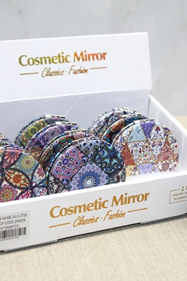 Taşlı El Aynası Yuvarlak İnce Model 1