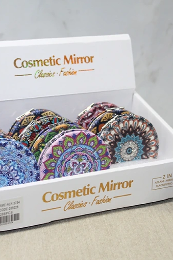 Taşlı El Aynası Yuvarlak İnce Model 3