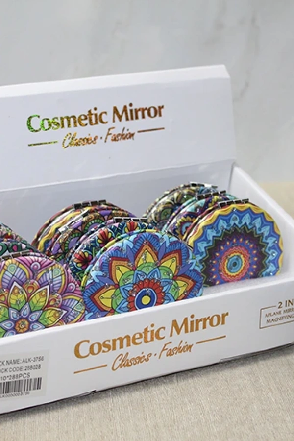 Taşlı El Aynası Yuvarlak İnce Model 4