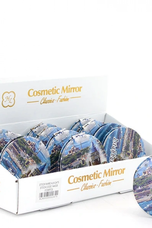 Taşlı İstanbul Tasarımı El Aynası İnce Model 1