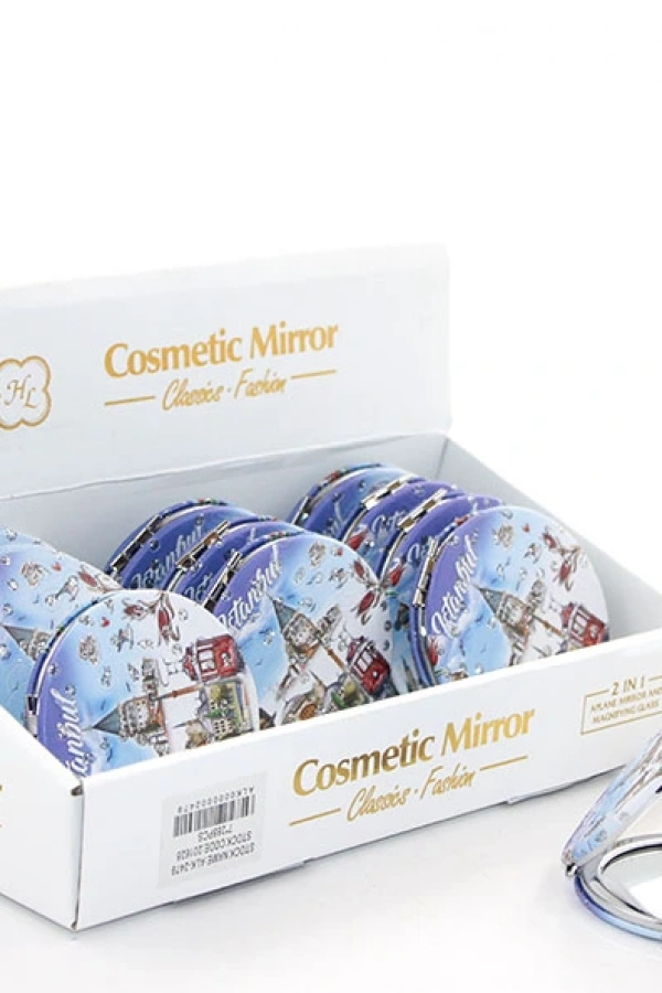 Taşlı İstanbul Tasarımı El Aynası İnce Model 21