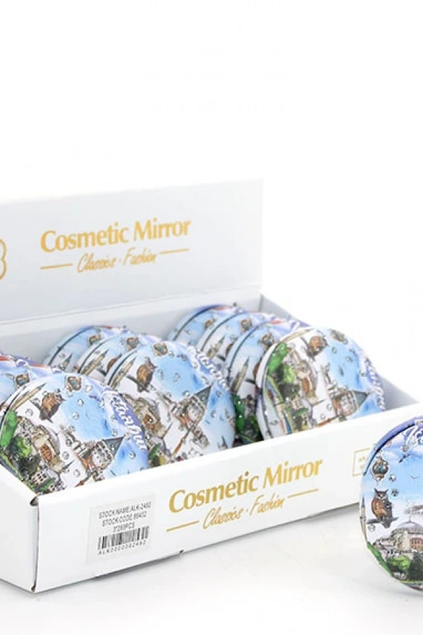 Taşlı İstanbul Tasarımı El Aynası Kalın Model 5