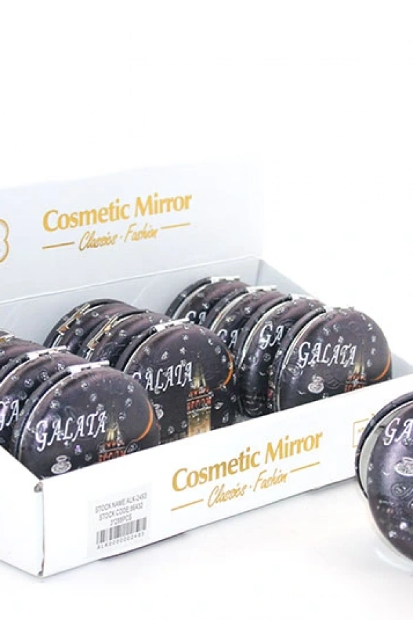 Taşlı İstanbul Tasarımı El Aynası Kalın Model 6