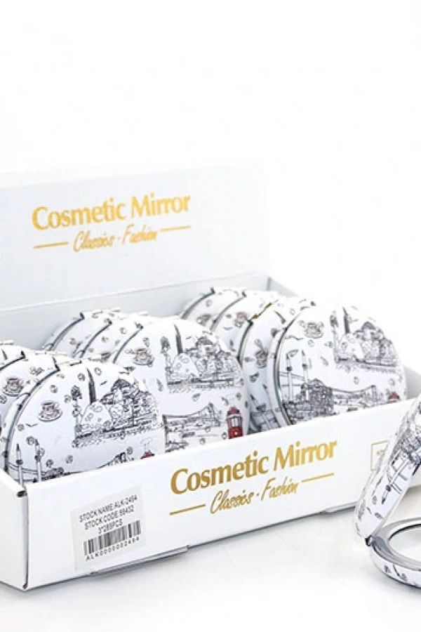 Taşlı İstanbul Tasarımı El Aynası Kalın Model 7