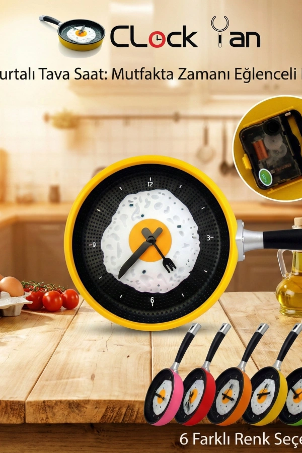 Tava Konseptli Duvar Saati