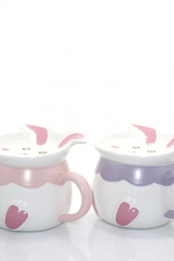 Tavşan Tasarımlı Porselen Kupa Bardak