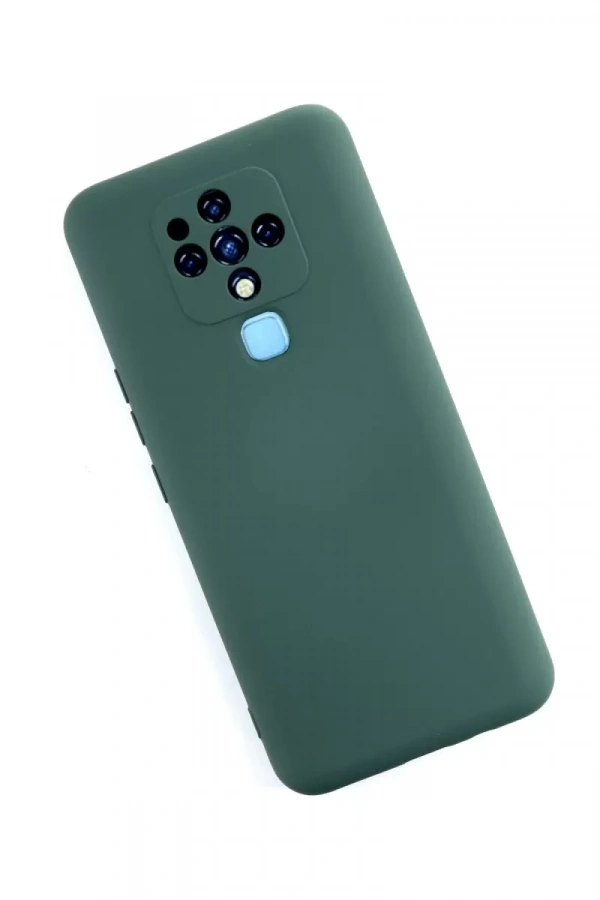 Tecno Camon 16 Kılıf Nano içi Kadife Silikon - Koyu Yeşil
