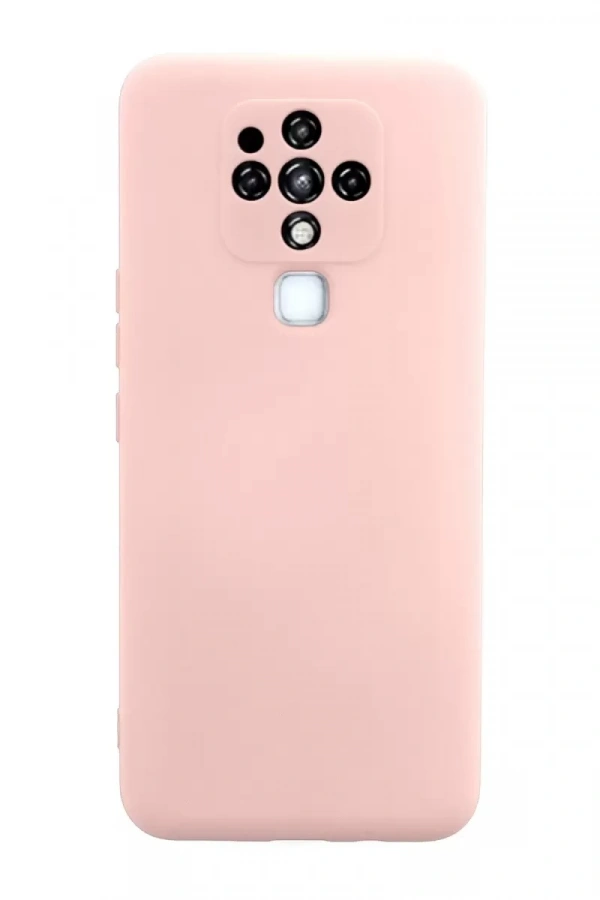 Tecno Camon 16 Kılıf Nano içi Kadife Silikon - Pudra