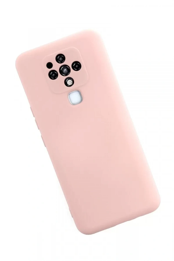 Tecno Camon 16 Kılıf Nano içi Kadife Silikon - Pudra