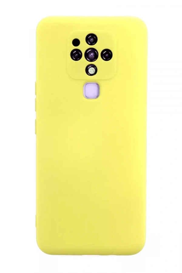 Tecno Camon 16 Kılıf Nano içi Kadife Silikon - Sarı
