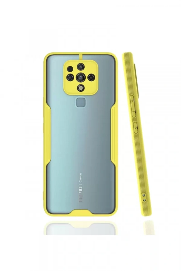 Tecno Camon 16 Kılıf Platin Silikon - Sarı