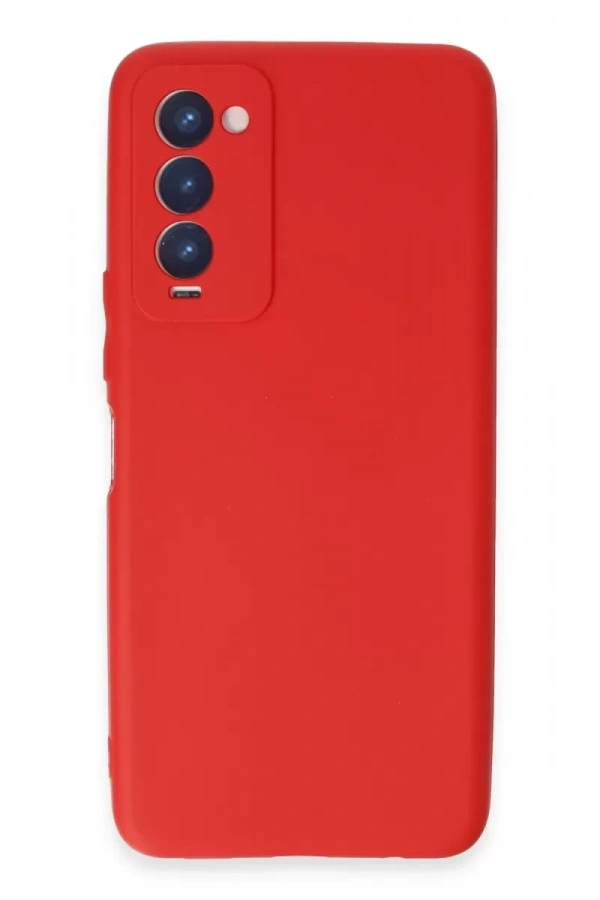 Tecno Camon 18 Kılıf First Silikon - Kırmızı