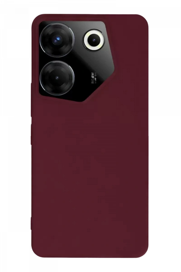 Tecno Camon 20 Pro 5G Kılıf First Silikon - Bordo