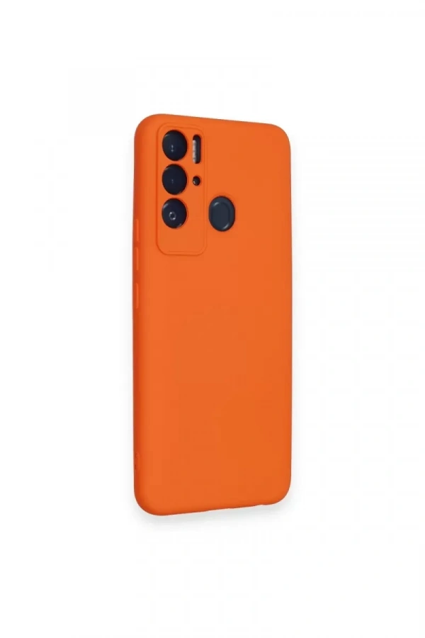 Tecno Pova Neo Kılıf Nano içi Kadife Silikon - Turuncu