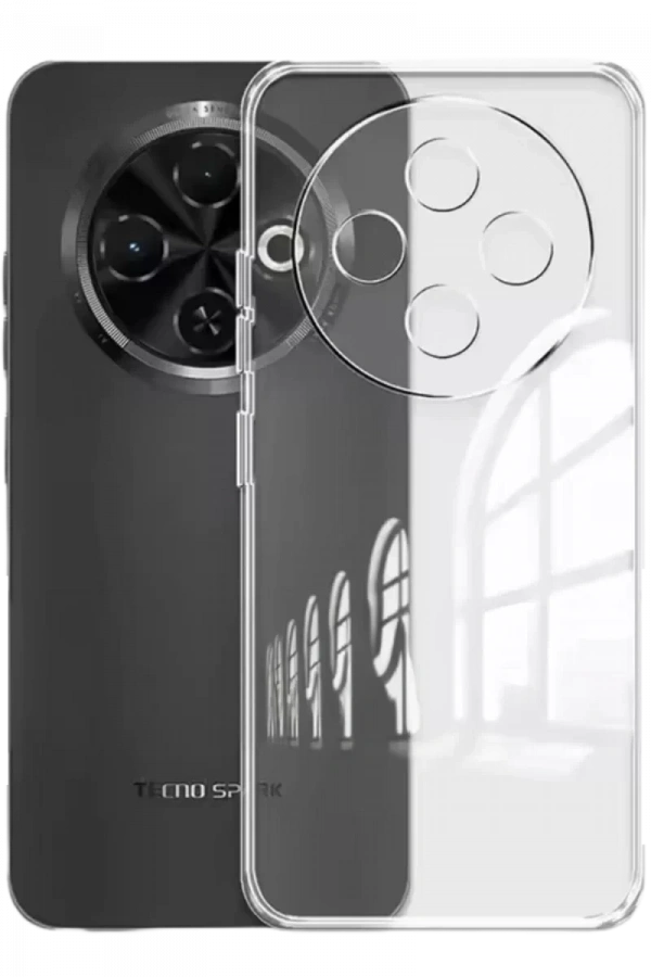 Tecno Spark 30C Kılıf Lüx Şeffaf Silikon